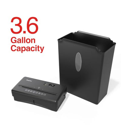Staples 8-Sheet Cross-Cut Paper Shredder, Anti-Jam, Shreds Paper/Credit Cards/Staples, for Office & Home Use with 3.6 Gallon Bin, Black - size: 8 Sheet