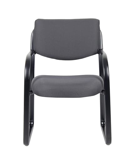 BOSS Office Products Fabric Guest Chair in Grey (B9521-GY) - color: Grey