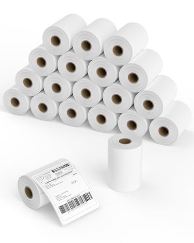 4" x 6" Direct Thermal Labels–20 Rolls 5000 PCS Shipping Labels – Perforated & Strong Adhesive – Commercial Grade Thermal Printer Labels Compatible with Rollo and Zebra - size: 4" x 6", style: 20 Rolls