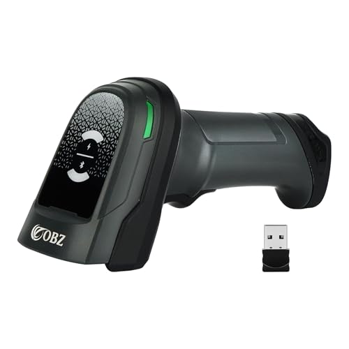 OBZ Bluetooth Barcode Scanner Handheld 1D 2D QR Code Scanner with 2.4G Wireless Strong Decoding for iOS Android Windows PC POS Smartphone Tablet,Portable for Library,Warehouse,Supermarket,Inventory - style: Bluetooth scanner