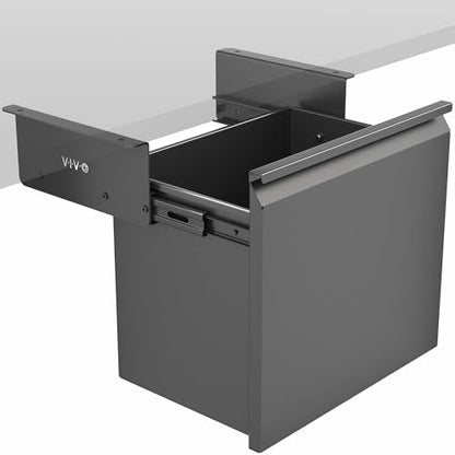 VIVO Black Under Desk Filing Cabinet, MOUNT-FCD1S-B - style: Under Desk Mount