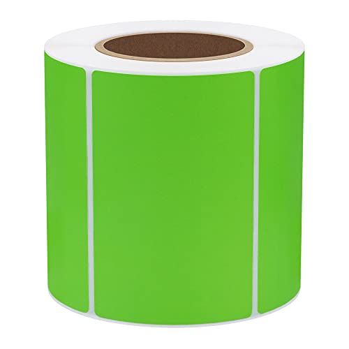 Hybsk 3x2 inch Color Direct Thermal Labels for Shipping, Barcodes, Address, Compatible with Rollo Label Printer & Zebra Desktop Printers (3"x2",Green) - color: Green, size: 3"x2"