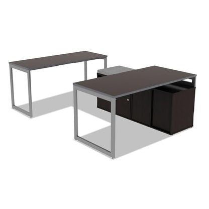 Alera Alera Open Office Desk Series Low File Cabinet Credenza, 2-Drawer: Pencil/File,Legal/Letter,1 Shelf,Espresso,29.5x19.13x22.88