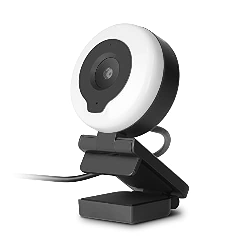 Aluratek 2K HD Ring Light Webcam with Auto Focus w/Tripod - style: AWCL2KFR