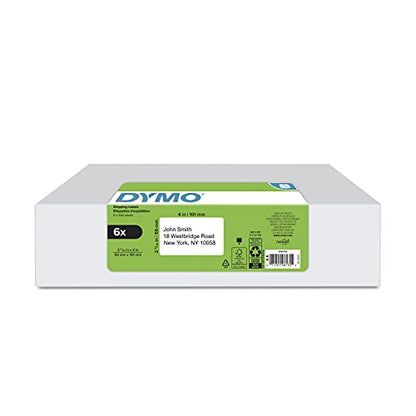 DYMO Authentic LW Large Shipping Labels DYMO Labels for LabelWriter Label Printers, 2-5/16" x 4, Print Up to 6-Line Addresses, 6 Rolls of 300 (1800 Total)