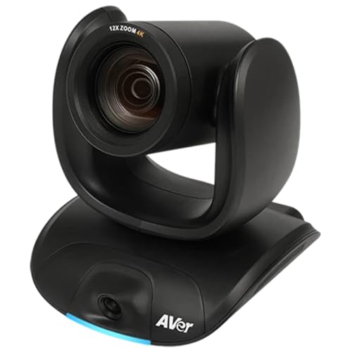 AVer CAM550 4K PTZ Conference Camera – Dual Lens AI Auto Framing Camera with 12X Optical Zoom, Smart Gallery, USB & HDMI for Zoom, Teams & Hybrid Meetings