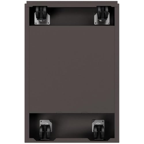 Pemberly Row 3 Drawers 27.75" Vertical Espresso Metal Filing Cabinet Lockable Pre-Assembled Stationary Letter Size for Home, Office - color: Espresso