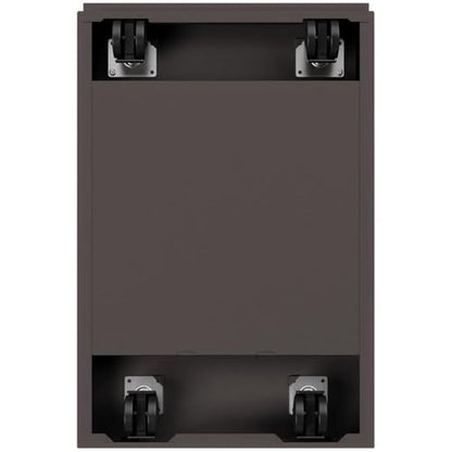 Pemberly Row 3 Drawers 27.75" Vertical Espresso Metal Filing Cabinet Lockable Pre-Assembled Stationary Letter Size for Home, Office - color: Espresso