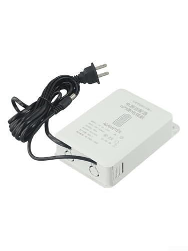 for MINI UPS for battery Backups for WiFi Router Modem Security Camera, 12V 2A Uninterruptible Powers Supply with 6000mAh, for SURGE Protector for 5.5x2.1mm DC Interface, White