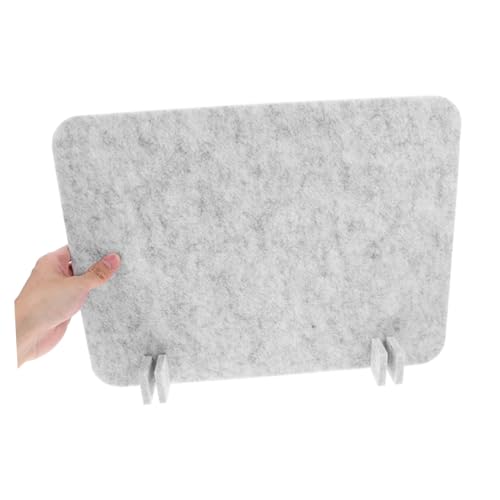Desk Privacy Panel Felt Divider 40x30cm Silver Gray, Office Desktop Partition Board for Student and Employee Workstations, Acoustic Privacy Screen for Classroom and Office Use
