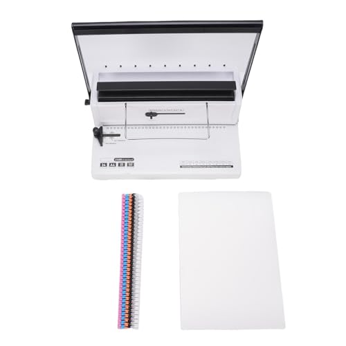Coil Binding Machine with Electric Coil Inserter, 20 Sheet Punch 140 Sheet Binding 34 Square Holes Coil Binding Machine with 12Pcs 12mm Coils 50 Sheet A4 Covers for A4A5