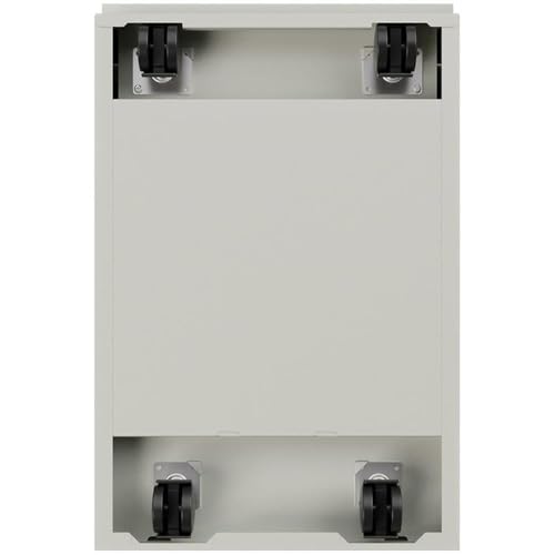 Hirsh 23-in Deep Mobile Pedestal File 2-Drawer File/File. Full Width Pull. Gray - color: Light Gray