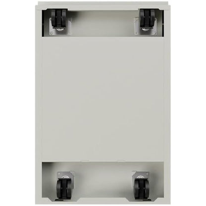 Hirsh 23-in Deep Mobile Pedestal File 2-Drawer File/File. Full Width Pull. Gray - color: Light Gray