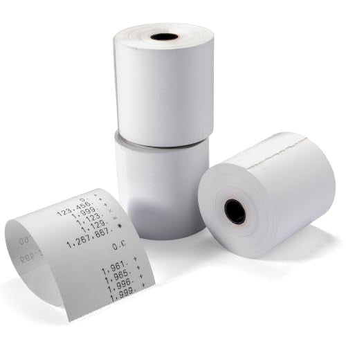 Victor Thermal Paper Roll For Printing Calculators & Cash Registers, 3 Pack, 165 ft (70803)