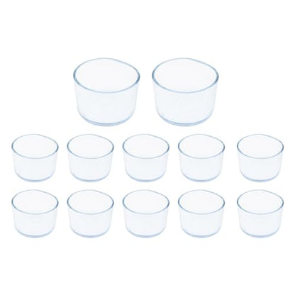 Round Chair Leg Caps,PVC Furniture Feet Covers,TTZEZE Transparent Round Floor Protectors,Clear Table Feet Covers Preventing Plastic Chair Leg Covers Scratches and Noise 38mm/1.5'', 12 - size: 1.50 inches