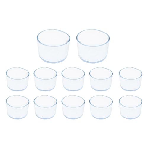 Round Chair Leg Caps,PVC Furniture Feet Covers,TTZEZE Transparent Round Floor Protectors,Clear Table Feet Covers Preventing Plastic Chair Leg Covers Scratches and Noise 38mm/1.5'', 12 - size: 1.50 inches
