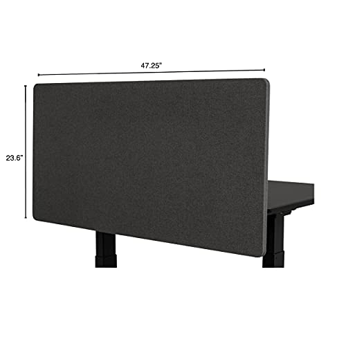 Stand Up Desk Store ReFocus Clamp-on Acoustic Desk Divider Privacy Panel that Reduces Noise and Visual Distractions (Ash Gray, 47.25" x 23.6") - color: Ash Gray, size: 48" X 24"