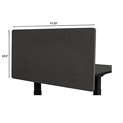 Stand Up Desk Store ReFocus Clamp-on Acoustic Desk Divider Privacy Panel that Reduces Noise and Visual Distractions (Ash Gray, 47.25" x 23.6") - color: Ash Gray, size: 48" X 24"
