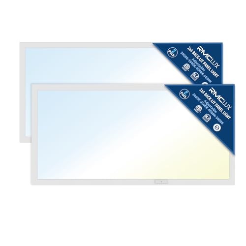 2x4 LED Panel Light 2Pack,Up to 7500 Lumens,AC120-277V | 5Power Options (25–50W),4CCT Choices (3000–5000K),0-10V Dimmable,ETL&DLC for Office Commercial Drop Ceiling - size: 2x4-2Pack
