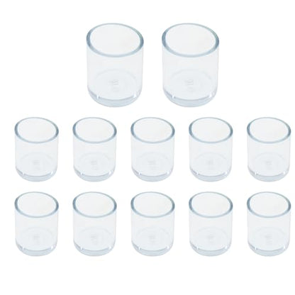 Round Chair Leg Caps,PVC Furniture Feet Covers,TTZEZE Transparent Round Floor Protectors,Clear Table Feet Covers Preventing Plastic Chair Leg Covers Scratches and Noise 16mm/0.63'', 12 - size: 0.63 inches