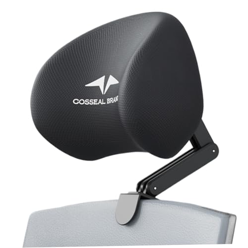 Memory Foam Headrest Attachment for Office Chair, Attachable Chair Head Rest, Desk Neck Support, Elastic Sponge Head Pillow in Home Office Desk Chairs