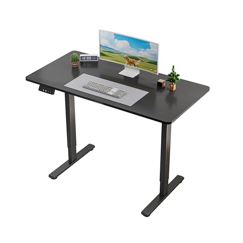 MSZ Electric Standing Desk 48x24 Inch with Memory Presets, Adjustable Height Sit to Stand Computer Desk for Home Office & Gaming (Black) - color: 3-black