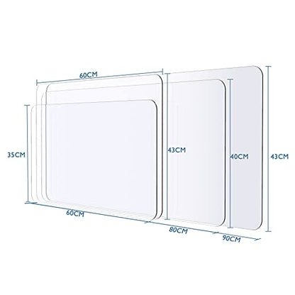 Oterri Clear Writing Desk Pad, 23.6’’x13.7” Heat Resistant Waterproof PVC Round Edge Durable Desk Protect Mat, Anti-Static Writing Mat Table Protector - size: 13.7" x 23.6"
