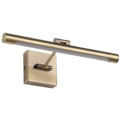 Joosenhouse LED Picture Lights for Paintings Bronze Finish 16.53" Long Swing Arm Display Wall Art Light 7W Gallery Hallway Lighting Over Pictures,Hardwired Connection 3000K - color: Antique Bronze, size: Dimmable 16.53" Long