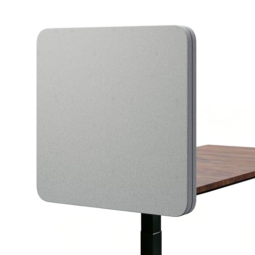 Desk Privacy Panel Sound Absorbing & Proof Desk Divider for Office | 24 x 24 Inch Clamp-on/Screw-on Acoustic Desk Back Panel Partition,Gray - color: Gray, size: 24*24IN