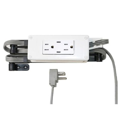 Compact (2) PD30W USB-C (2) 15 Amp in-Drawer Docking Station Outlet Plugs with Retractable Arm, White - size: (2) PD30W USB-C, style: Compact