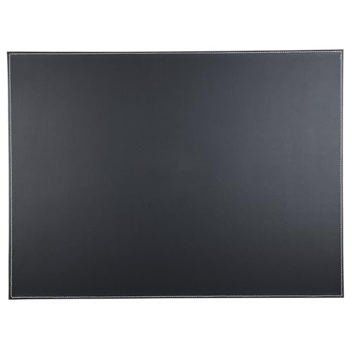 KINGFOM Desk Pad & Mat 24" x 18" Protector Large Mouse Pad PU Leather for Desktops and Laptops (Black) - color: Black-a110