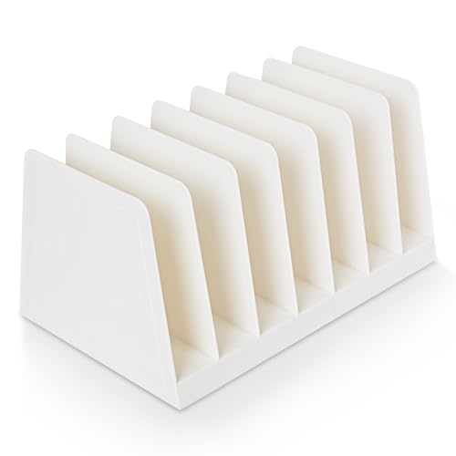 Desktop File Organizer, Mail Organizer, 7 Compartments Office File Sorter, for Easy access to your files, Invoices, Letters and more - 4.5" Height x 8.8" Width x 5.5" Depth - White, Eco-Friendly