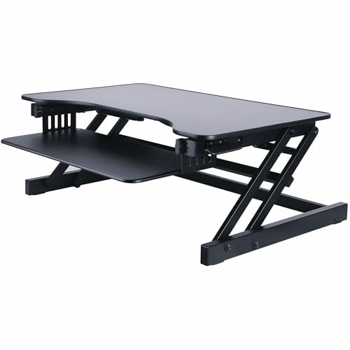 Lorell Adjustable Desk/Monitor Riser, Black - color: White