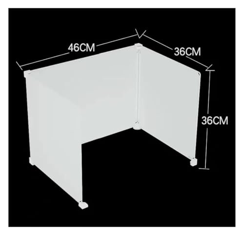 White Desktop Privacy Divider Panel - Multiple (46CM x 36CM x 36CM) - Enhance Workspace Privacy & Organization, Ideal for Home Office & Study Areas - size: 46CMx36CMx36CM