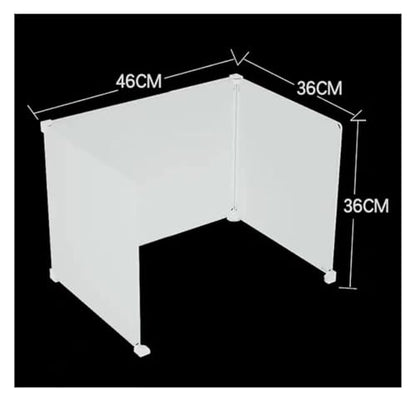 White Desktop Privacy Divider Panel - Multiple (46CM x 36CM x 36CM) - Enhance Workspace Privacy & Organization, Ideal for Home Office & Study Areas - size: 46CMx36CMx36CM