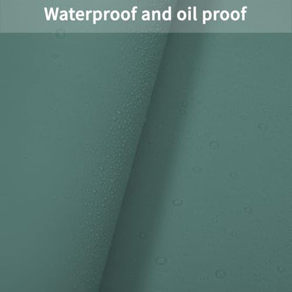 Faux Leather Table Cover,1.8mm Thick,17x72 Inch Desk Cover,Dresser Cover Top,Dresser Protector Top,Dresser Cover,End Table Cover.(Aqua Blue+Gray,17x72) - color: Aqua Blue+gray, size: 17" x 72"