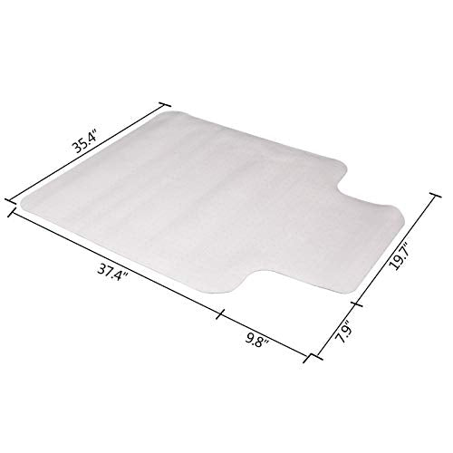 48 Inch Office Chair Mat for Carpet,Clear PVC Floor Protector with Lip 2pcs - size: 2PCS