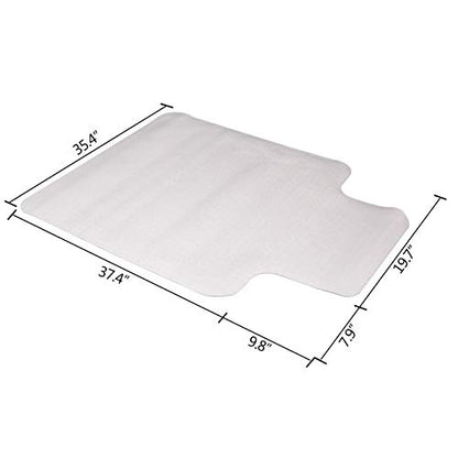 48 Inch Office Chair Mat for Carpet,Clear PVC Floor Protector with Lip 2pcs - size: 2PCS