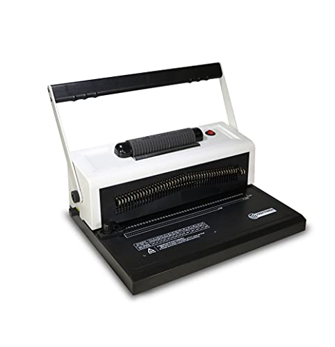 Coilbind S25A Spiral Coil Binding Machine - 4:1 Pitch – 20 Sheet Capacity | Hole Punch with Electric Coil Inserter – Adjustable Margins & Disengaging Pins – Free Crimper Tool & 100 Coils