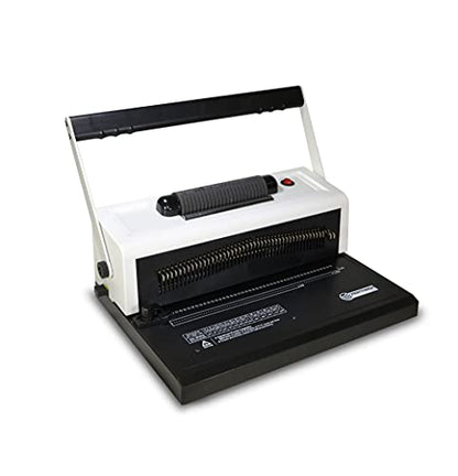Coilbind S25A Spiral Coil Binding Machine - 4:1 Pitch – 20 Sheet Capacity | Hole Punch with Electric Coil Inserter – Adjustable Margins & Disengaging Pins – Free Crimper Tool & 100 Coils