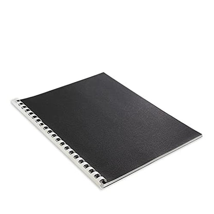 RAYSON 8.5" x 11" Black Leather Texture Binding Covers, 12 Mil Thick, 230gsm Paper, Un-Punched, Letter Size, 100 Pack