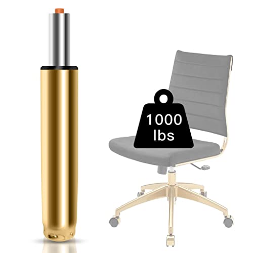 Omyoffice Adjustable Height Gas Lift Cylinder for Office Chairs, Universal Size, Heavy Duty, Gold | Heavy-Duty 1000 lbs, Hydraulic Pneumatic Gas Lift, Universal Fit Most Executive Gaming Desk Chairs - color: Gold