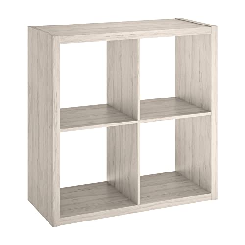 ClosetMaid 4-Cube Decorative Open Back Storage Organizer, Bleached Walnut - color: Bleached Walnut, size: 4-Cube
