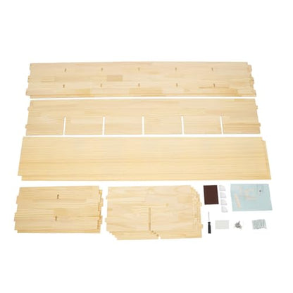 12 Cube Storage Organizer - Solid Wood Bookshelf - Cube Shelf - Vertical or Horizontal Bookcase - Open Book Shelf - Easy Assembly for Bedroom, Living Room, Office - size: 12-Cube