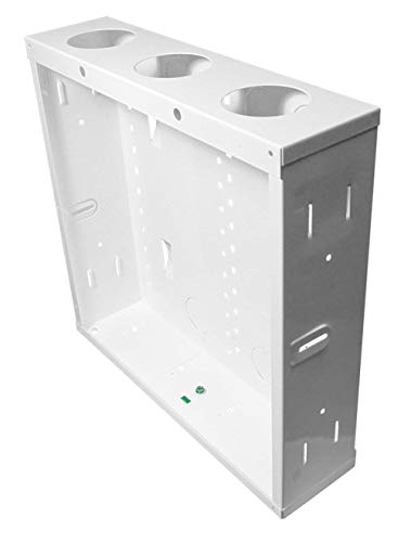 Legrand - OnQ 14 Inch Cable Management, In-Wall 20-Gauge Media Box, Structured Wiring Enclosure with 2.5 Inch Openings for Wires, Glossy White, EN1400