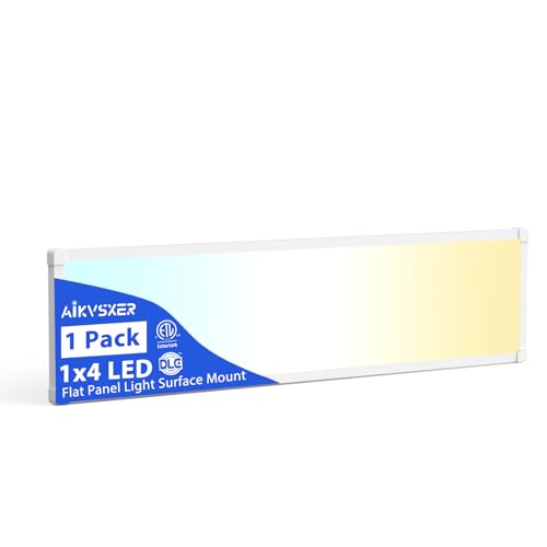 AIKVSXER 1Pack 1x4 LED Flat Panel Light, 6500LM Ultra-Bright, 30-50W White - color: White, size: 1x4ft-1P