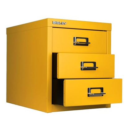 Bisley 3-Drawer Steel MultiDrawer Cabinet - Golden Sunflower Yellow - color: Golden Sunflower Yellow, size: 3 Drawer