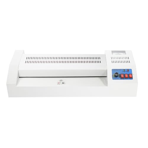 Thermal Laminator, Laminator Machine with Hot and Cold Laminating Switch Button and Adjustable Temperature 12-Inch Thermal Lamination 4 Roller Hot Cold Film Laminate for Large Offices, Homes