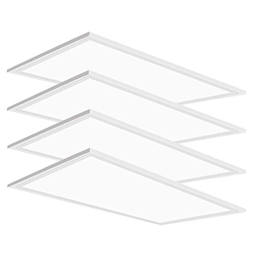 4 Pack 2x4 LED Flat Panel Light Drop Ceiling Office Fixture, 7800LM LED Drop Ceiling Fixture 5000K Led 2x4 Flat Panel Light 0-10V Dimmable Recessed Edge-Lit Fixture for Office Commercial, ETL Listed - size: 4pack--2X4FT
