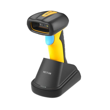 NETUM Upgraded QR Industrial Bluetooth Barcode Scanner with Charging Dock